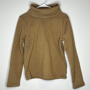 J. Crew Chevron Turtleneck Sweater in Tan